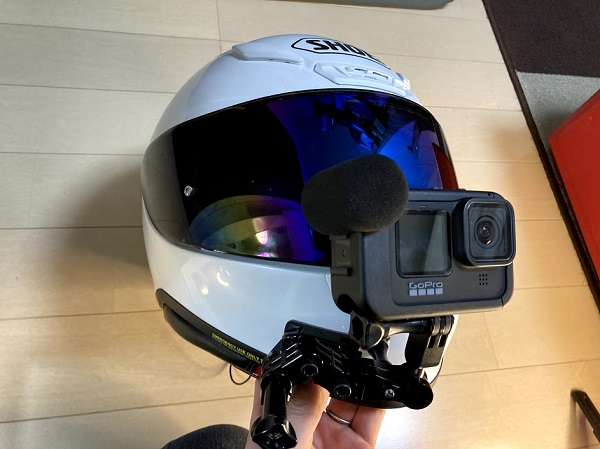 GoPro9をヘルメットにサイドマウント